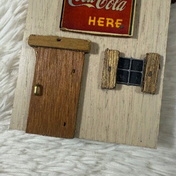 Vintage Coca-Cola Wood 'Drink Coca-Cola Here' Store Hanging or Standing Plaque - Picture 5 of 8